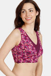 Zivame Plush Mystique Double Layered Non Wired 3/4Th Coverage Beach Top - Dark Purple — thumbnail 3