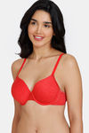 Zivame Colour Crazy Padded Wired 3/4th Coverage T-Shirt Bra - Salsa — thumbnail 3