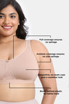 Zivame True Curv Double Layered Non Wired Full Coverage Minimiser Bra - Roebuck — thumbnail 5