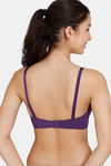 Zivame Beautiful Basics Padded Non Wired 3/4th Coverage T-Shirt Bra - Crown Jewel — thumbnail 2