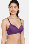 Zivame Beautiful Basics Padded Non Wired 3/4th Coverage T-Shirt Bra - Crown Jewel — thumbnail 3