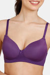 Zivame Beautiful Basics Padded Non Wired 3/4th Coverage T-Shirt Bra - Crown Jewel — thumbnail 4