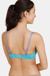 Zivame Beautiful Basics Glitter Strap Push-Up Wired Medium Coverage Bra - Baltic — thumbnail 2