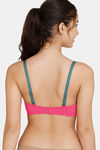 Zivame Beautiful Basics Glitter Strap Push-Up Wired Medium Coverage Bra - Teaberry — thumbnail 2