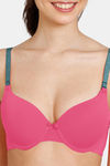 Zivame Beautiful Basics Glitter Strap Push-Up Wired Medium Coverage Bra - Teaberry — thumbnail 4