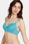 Zivame Beautiful Basics Padded Wired 3/4th Coverage T-Shirt Bra - Baltic — thumbnail 4