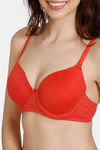 Zivame Beautiful Basics Padded Wired 3/4th Coverage T-Shirt Bra - Molten Lava — thumbnail 5