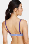 Zivame Beautiful Basics Padded Wired 3/4th Coverage T-Shirt Bra - Jacaranda — thumbnail 3