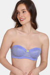 Zivame Primrose Padded Wired 3/4th Coverage Strapless Bra - Jacaranda — thumbnail 1