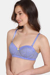 Zivame Primrose Padded Wired 3/4th Coverage Strapless Bra - Jacaranda — thumbnail 4