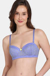 Zivame Primrose Padded Wired 3/4th Coverage Strapless Bra - Jacaranda — thumbnail 5