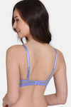 Zivame Primrose Padded Non Wired 3/4th Coverage Lace Bra - Jacaranda — thumbnail 3