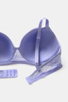 Zivame Primrose Padded Non Wired 3/4th Coverage Lace Bra - Jacaranda — thumbnail 6