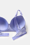 Zivame Primrose Padded Non Wired 3/4th Coverage Lace Bra - Jacaranda — thumbnail 5