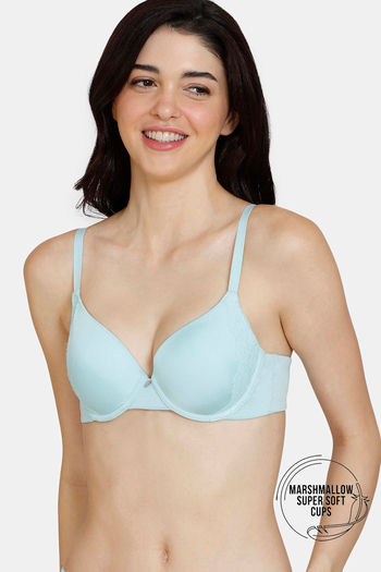 Buy Floret Padded Non-Wired 3/4Th Coverage Push-Up Bra - Cool Grey at  Rs.499 online