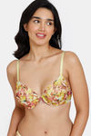 Zivame Bohemian Blooms Padded Wired 3/4Th Coverage T-Shirt Bra - Snapdragon — thumbnail 1
