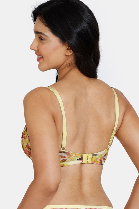 Zivame Bohemian Blooms Padded Wired 3/4Th Coverage T-Shirt Bra - Snapdragon — image 2