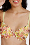 Zivame Bohemian Blooms Padded Wired 3/4Th Coverage T-Shirt Bra - Snapdragon — thumbnail 4