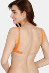 Zivame Beautiful Basics Double Layered Non Wired 3/4th Coverage Backless Bra - Muskmelon — thumbnail 2
