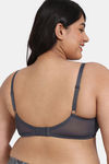 Zivame True Curv Sun's Bird Double Layered Non Wired Full Coverage Super Support Bra - Ebony — thumbnail 2