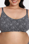 Zivame True Curv Sun's Bird Double Layered Non Wired Full Coverage Super Support Bra - Ebony — thumbnail 4