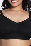 Zivame True Curv Beautiful Basics Double Layered Non Wired Full Coverage Minimiser Bra - Anthracite — thumbnail 4