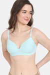 Zivame Beautiful Basics Padded Non Wired 3/4Th Coverage Backless Bra - Clearwater — thumbnail 2