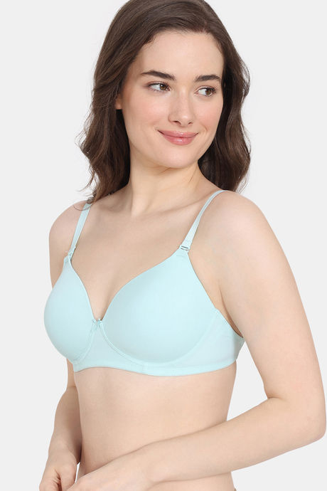 Zivame Beautiful Basics Padded Non Wired 3/4Th Coverage Backless Bra - Clearwater — image 3