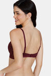 Zivame Beautiful Basics Padded Non Wired 3/4th Coverage Lace Bra - Fig — thumbnail 2