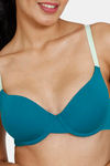 Zivame Beautiful Basics Padded Wired Medium Coverage T-Shirt Bra - Kayaking — thumbnail 5