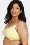 Zivame True Curv Beautiful Basics Double Layered Non Wired 3/4th Coverage Super Support Bra - Sunshine — thumbnail 3