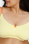 Zivame True Curv Beautiful Basics Double Layered Non Wired 3/4th Coverage Super Support Bra - Sunshine — thumbnail 4