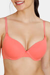 Zivame Beautiful Basics Glitter Strap Push-Up Wired Medium Coverage Bra - Georgia Peach — thumbnail 4