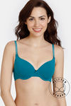 Zivame Beautiful Basics Glitter Strap Push-Up Wired Medium Coverage Bra - Kayaking — thumbnail 1