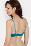 Zivame Beautiful Basics Glitter Strap Push-Up Wired Medium Coverage Bra - Kayaking — thumbnail 2