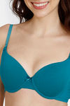 Zivame Beautiful Basics Glitter Strap Push-Up Wired Medium Coverage Bra - Kayaking — thumbnail 4