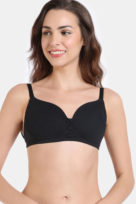 Zivame Padded Non Wired 3/4th Coverage Backless Bra - Anthracite — image 3