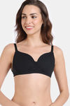 Zivame Padded Non Wired 3/4th Coverage Backless Bra - Anthracite — thumbnail 3