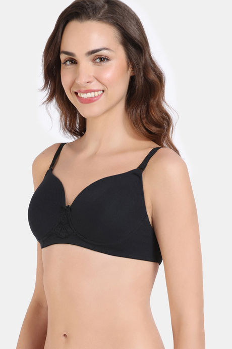 Zivame Padded Non Wired 3/4th Coverage Backless Bra - Anthracite — image 4