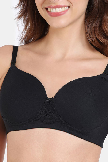 Zivame Padded Non Wired 3/4th Coverage Backless Bra - Anthracite — image 5