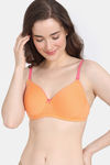 Zivame Beautiful Basics Padded Non Wired 3/4th Coverage Backless Bra - Muskmelon — thumbnail 3