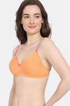 Zivame Beautiful Basics Padded Non Wired 3/4th Coverage Backless Bra - Muskmelon — thumbnail 4