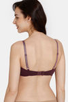 Zivame Glitter Straps Beautiful Basics Padded Wired 3/4th Coverage T-Shirt Bra - Fig — thumbnail 2