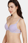 Zivame Beautiful Basics Push-Up Wired Medium Coverage Bra - Lavender — thumbnail 3