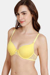 Zivame Beautiful Basics Push-Up Wired Medium Coverage Bra - Sunshine — thumbnail 3