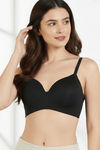Zivame Wonderwire Padded Wired 3/4Th Coverage T-Shirt Bra - Black — thumbnail 6