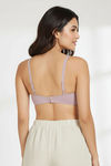 Zivame Wonderwire Padded 3/4Th Coverage T-Shirt Bra - Elderberry — thumbnail 3