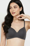Zivame Wonderwire Padded Wired 3/4Th Coverage T-Shirt - Grey — thumbnail 5