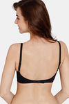 Zivame Beautiful Basics Padded Non Wired 3/4th Coverage Ultra Low Back T-Shirt Bra - Anthracite — thumbnail 2