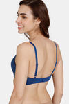 Zivame Beautiful Basics Push-Up Non Wired Medium Coverage Bra - Navy Peony — thumbnail 2